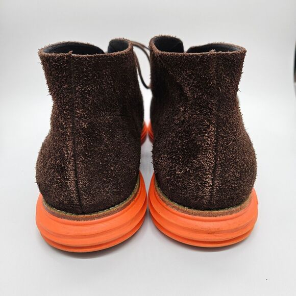 Cole Haan Mens 13 C11187 LunarGrand Brown Suede Leather Orang Chukka Boots Ankle main image 7